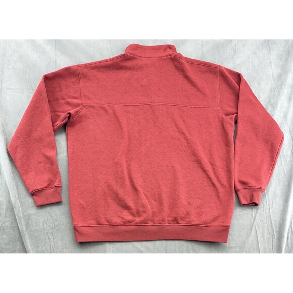 Columbia Pullover Mens XL Red Half Zip Fleece Lined Casual Sweater Outdoors - Picture 3 of 11